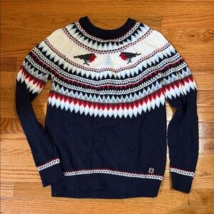 Tommy Hilfiger Navy and White Patterned Sweatshirt
